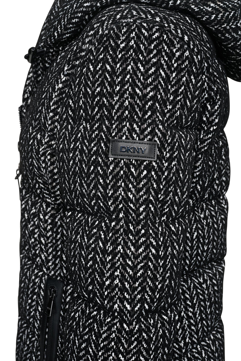 MAXI HOODED PUFFER COAT WITH INNER BIB