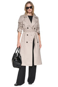 DOUBLE BREASTED QUILTED HOOD TRENCH