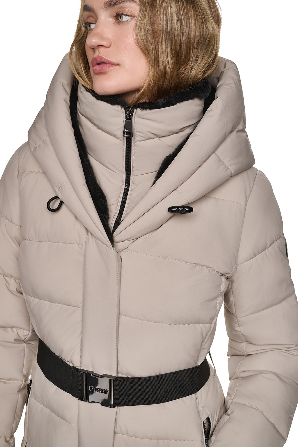 LONG BELTED LAYERED PUFFER