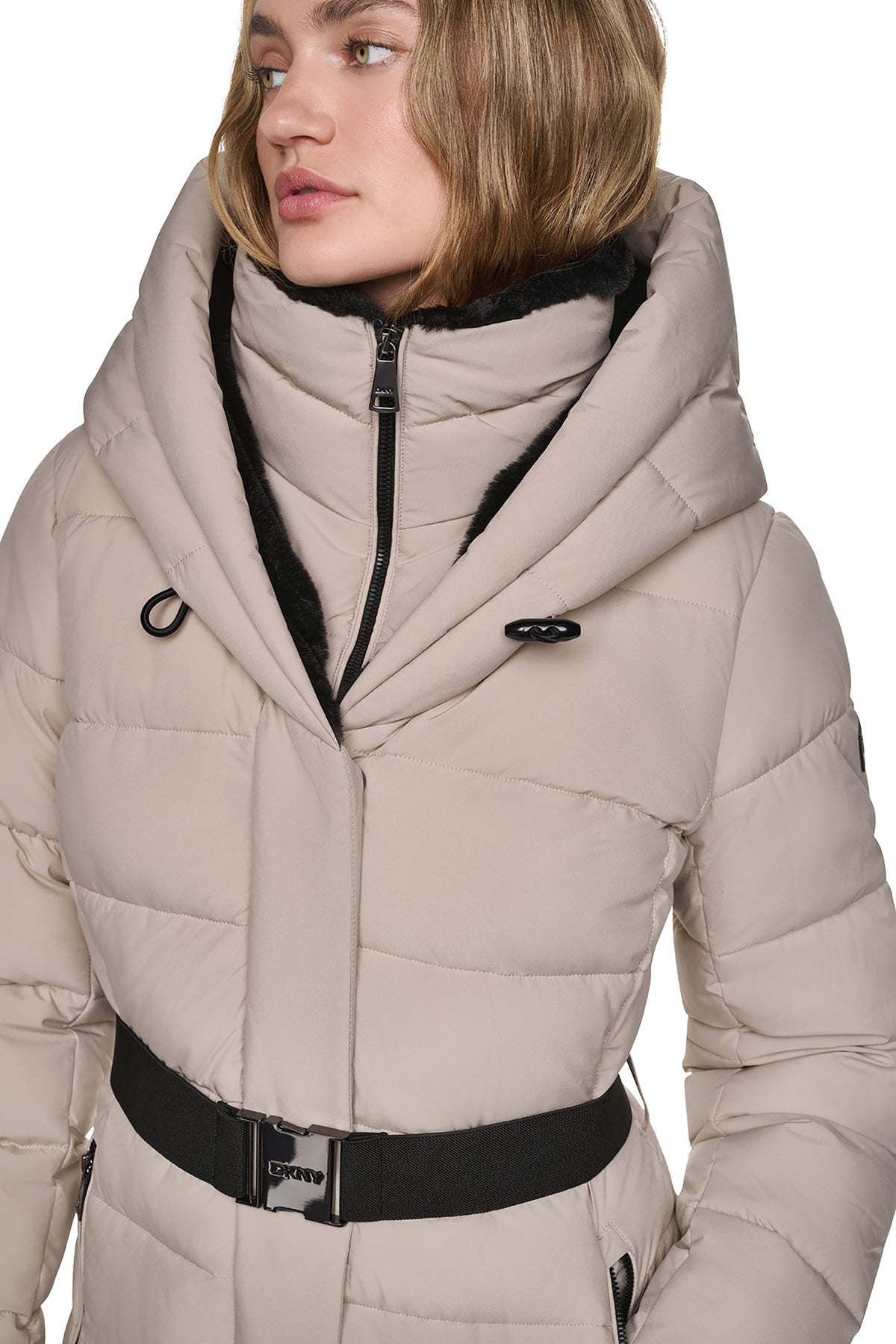 LONG BELTED LAYERED PUFFER