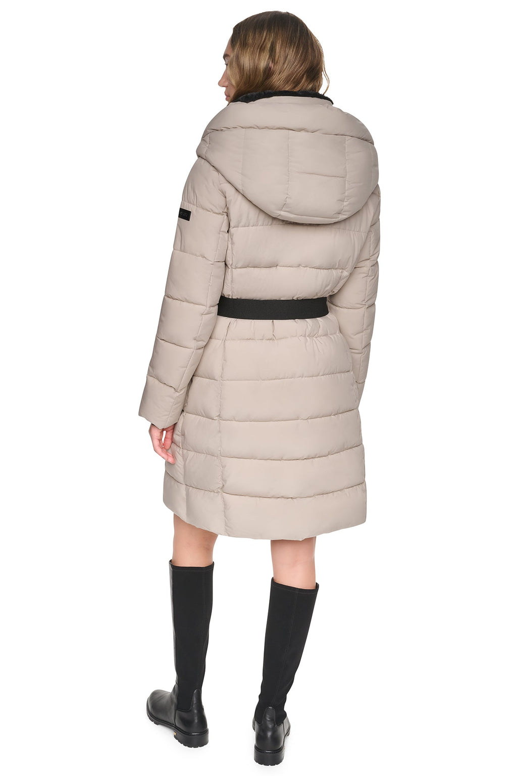 LONG BELTED LAYERED PUFFER