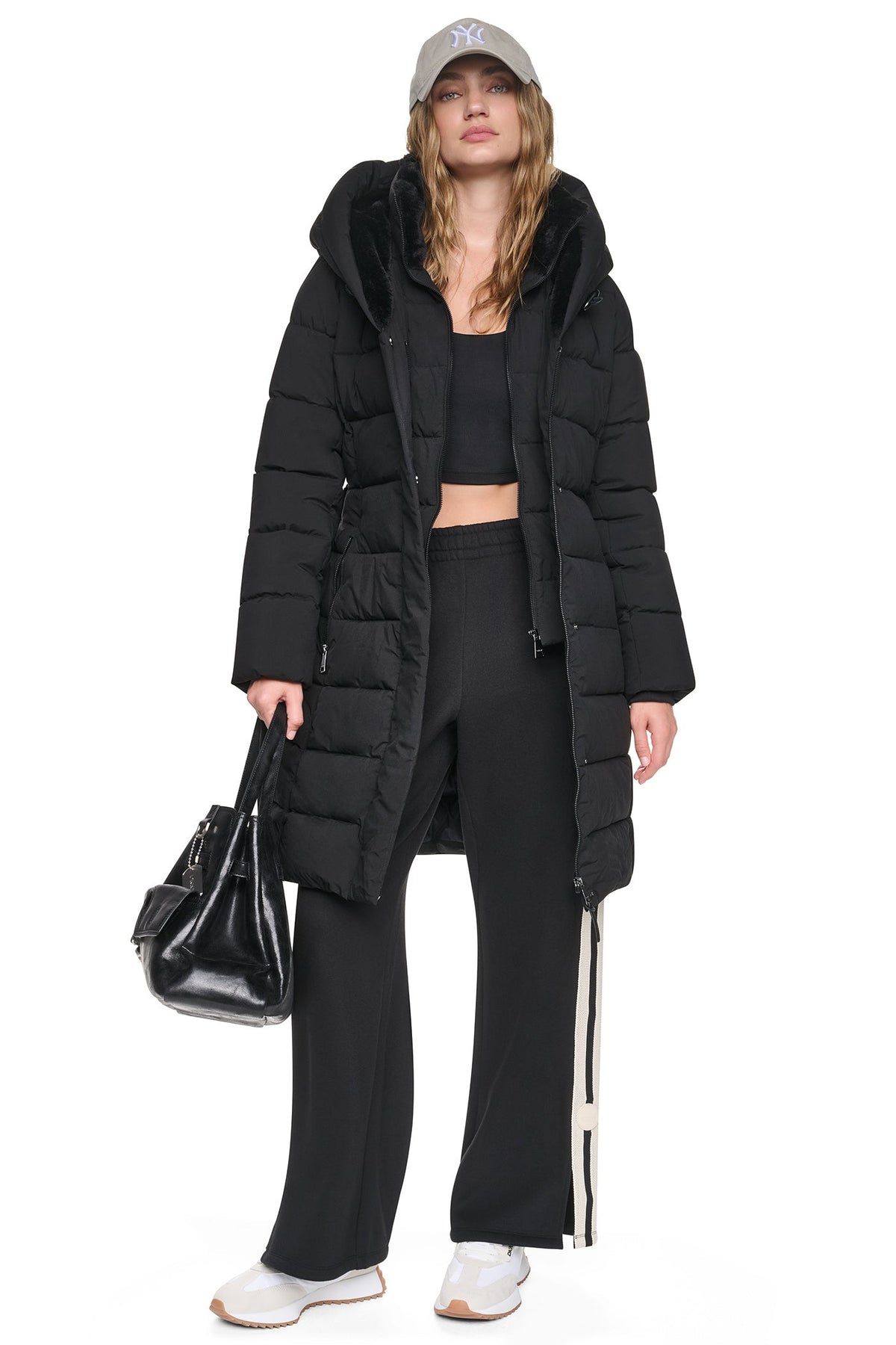 LONG BELTED LAYERED PUFFER