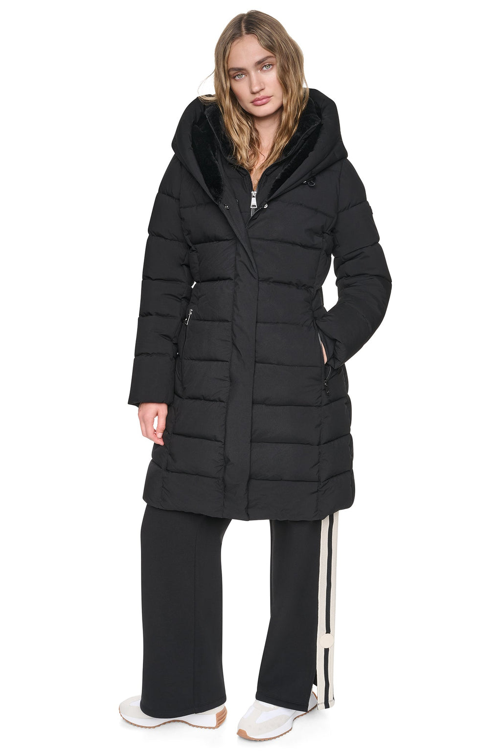 LONG BELTED LAYERED PUFFER
