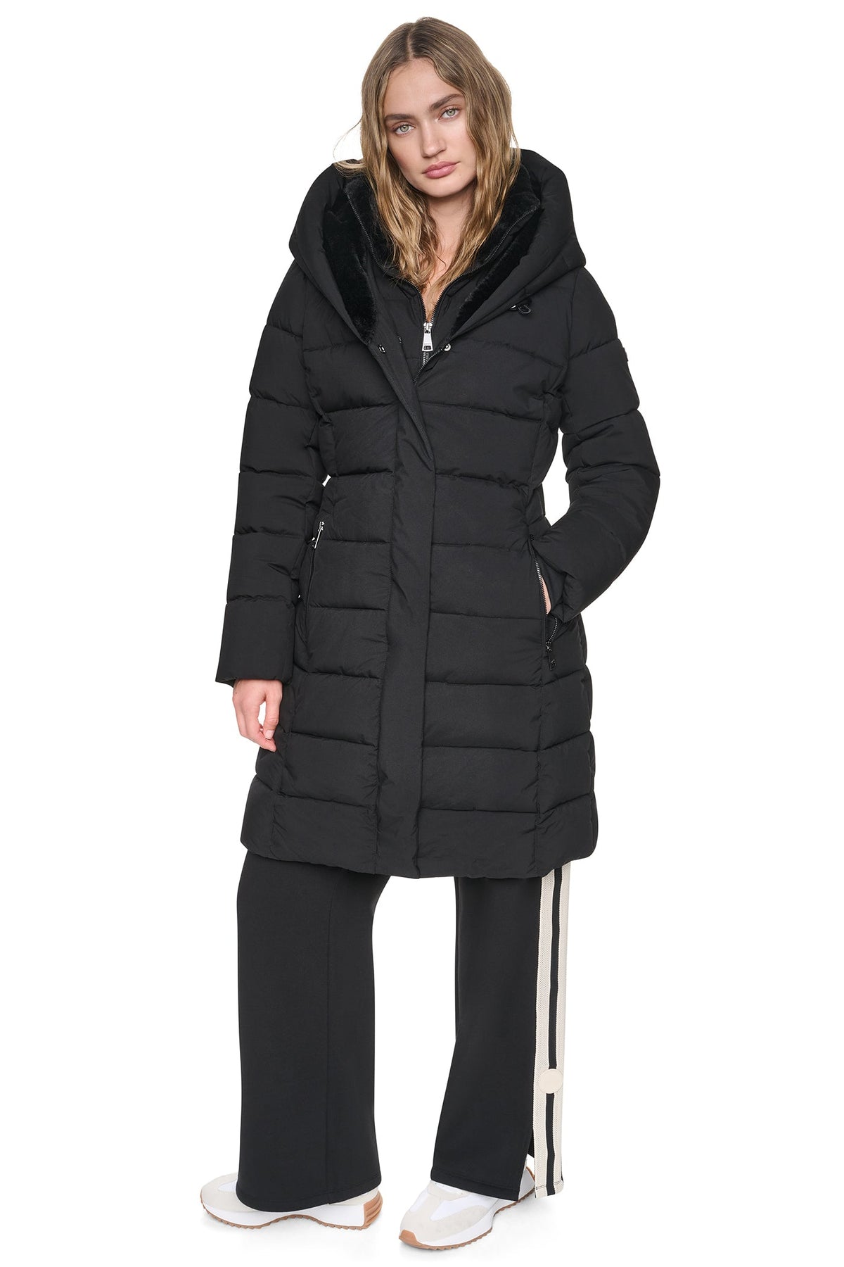 LONG BELTED LAYERED PUFFER