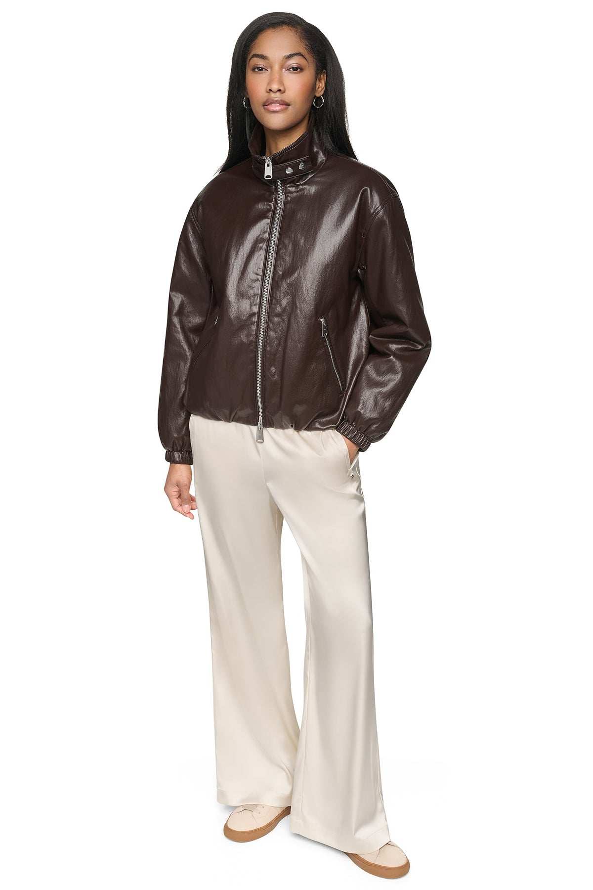 VEGAN LEATHER BOMBER