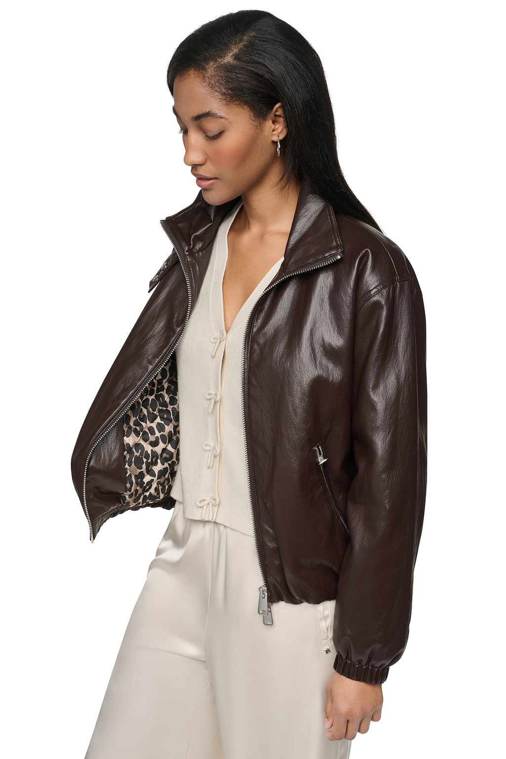 VEGAN LEATHER BOMBER