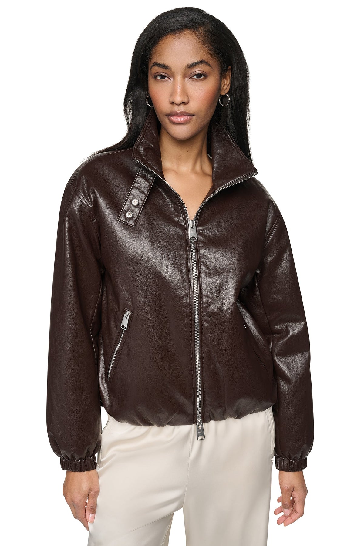VEGAN LEATHER BOMBER