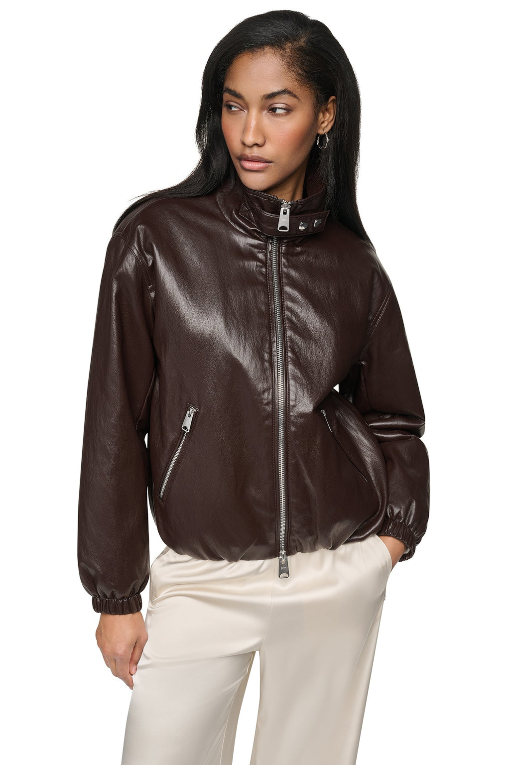 VEGAN LEATHER BOMBER