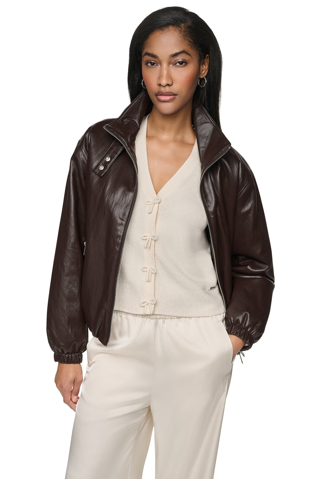 VEGAN LEATHER BOMBER