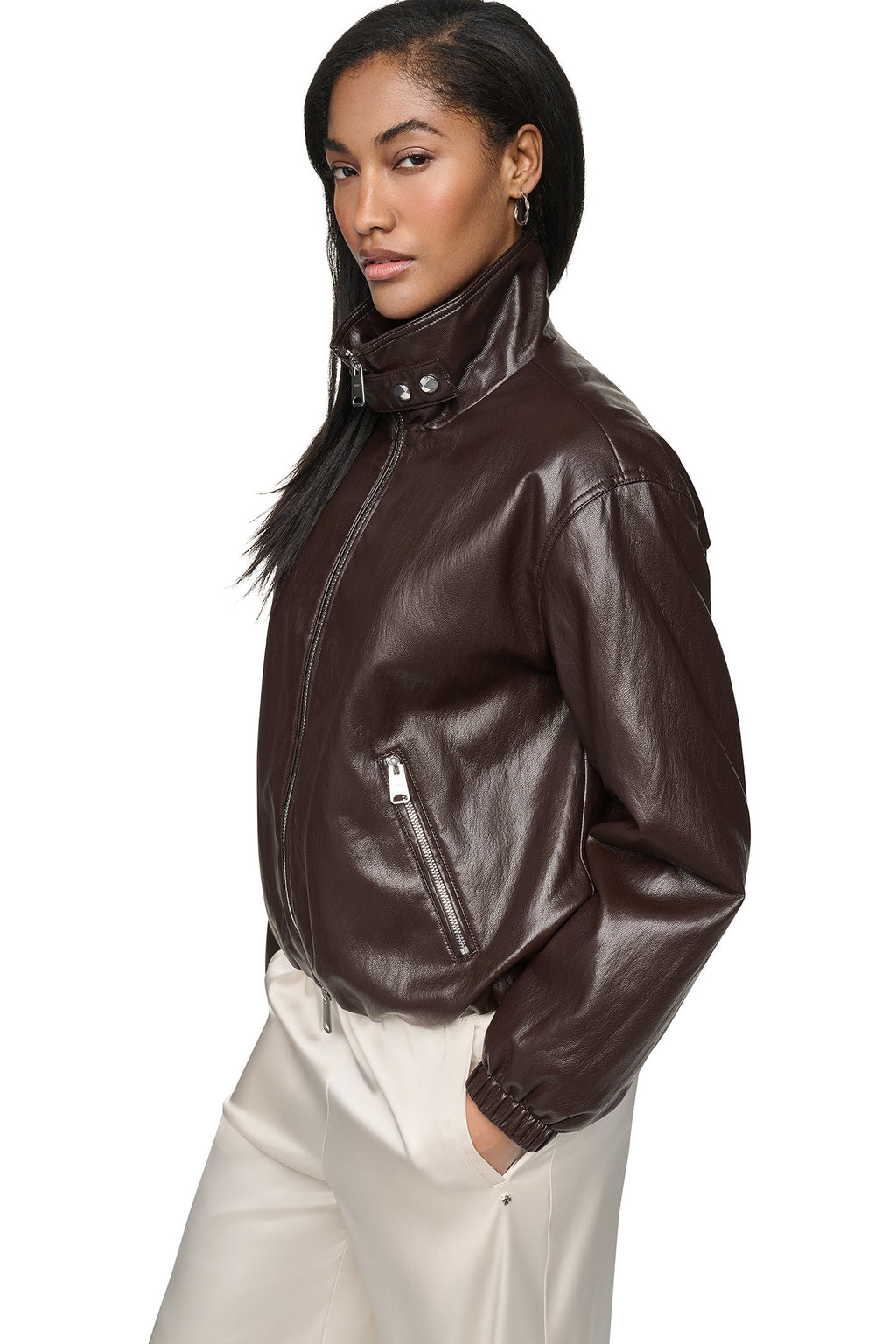VEGAN LEATHER BOMBER