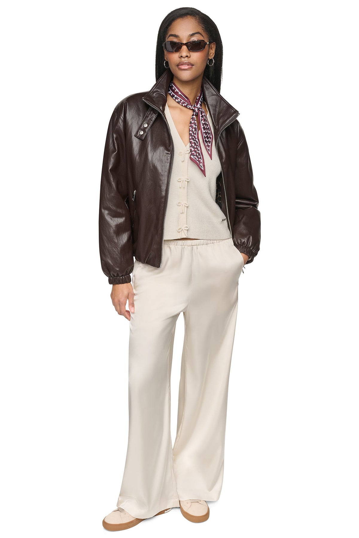 VEGAN LEATHER BOMBER