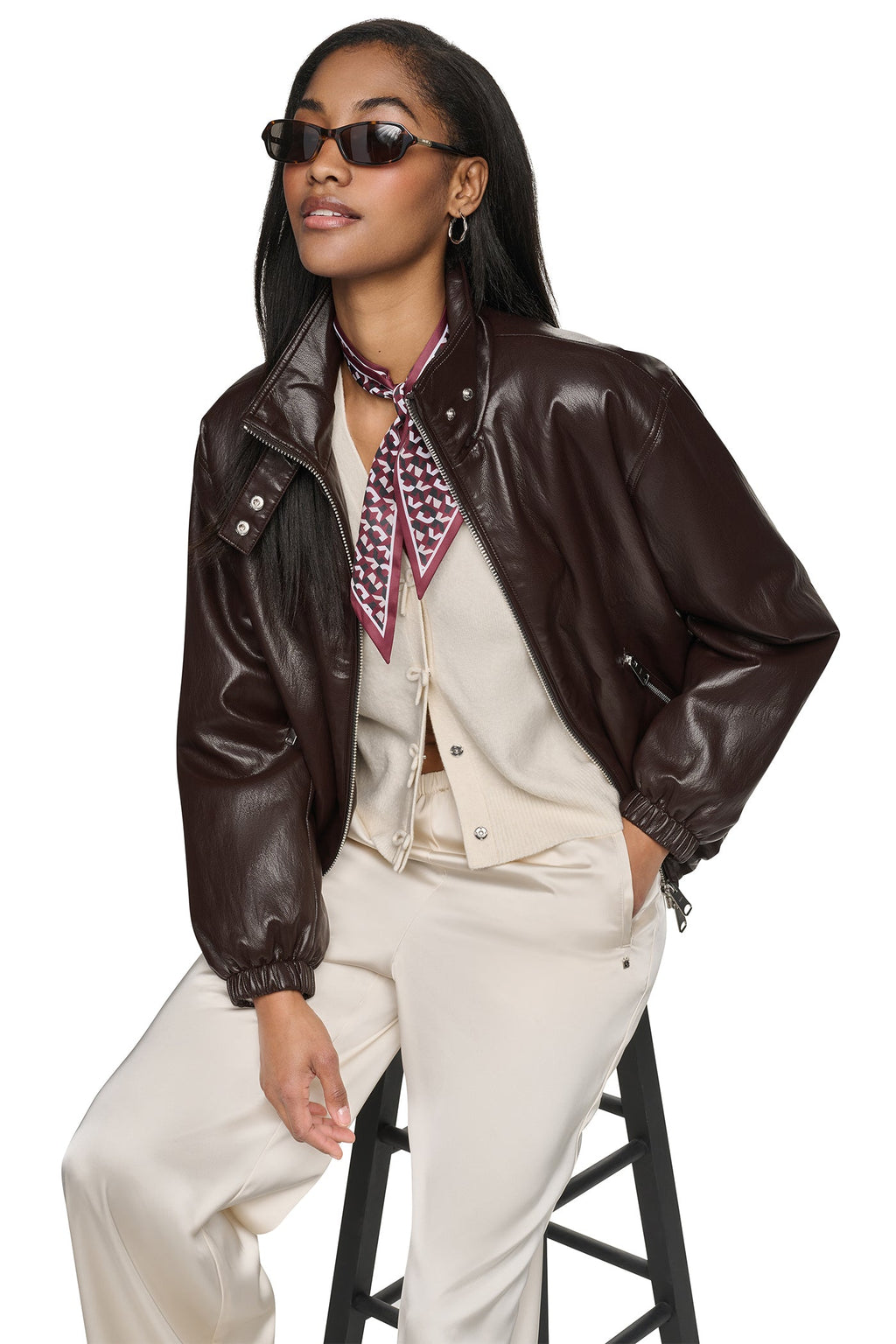 VEGAN LEATHER BOMBER