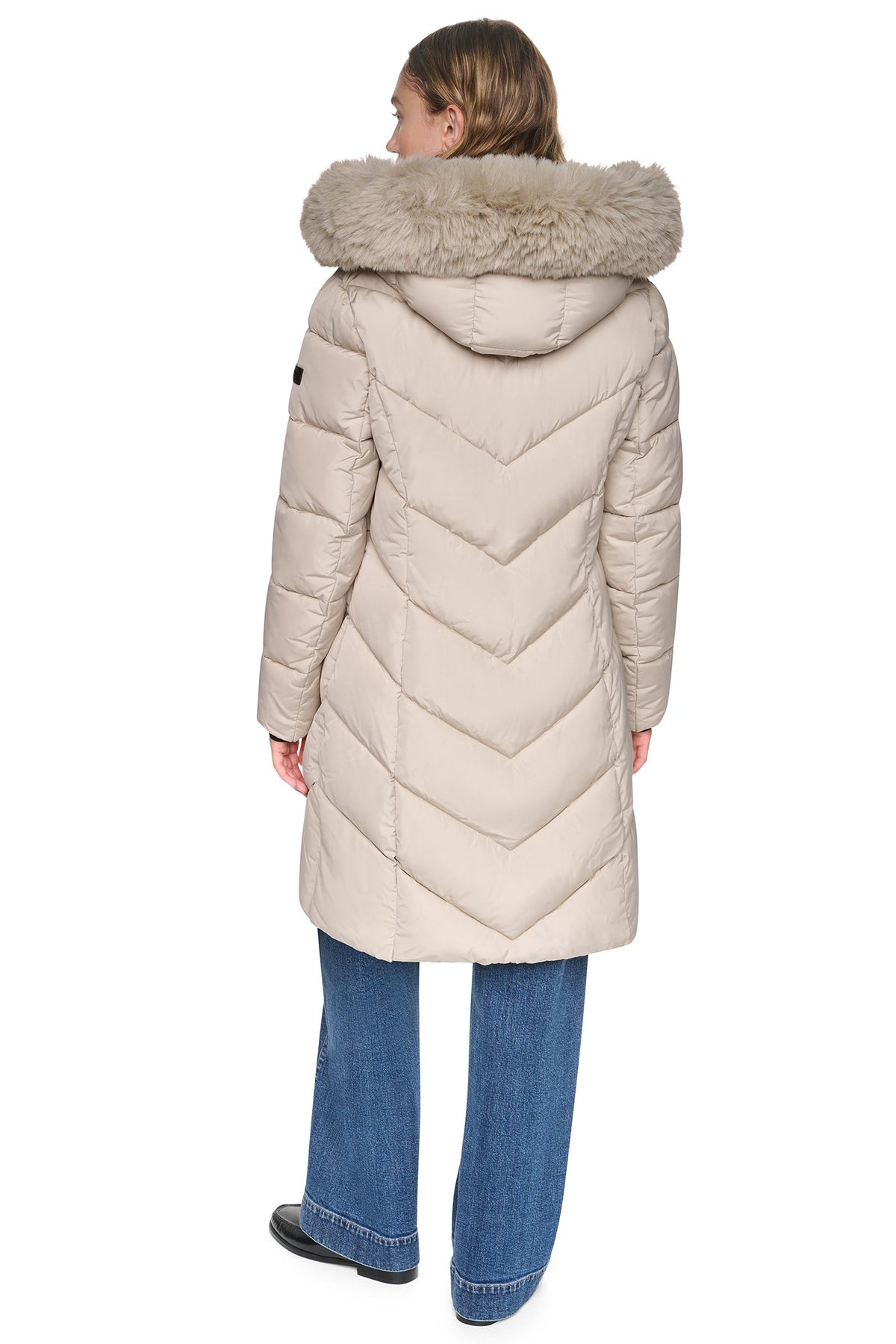 WALKER WITH FAUX FUR LINED HOOD