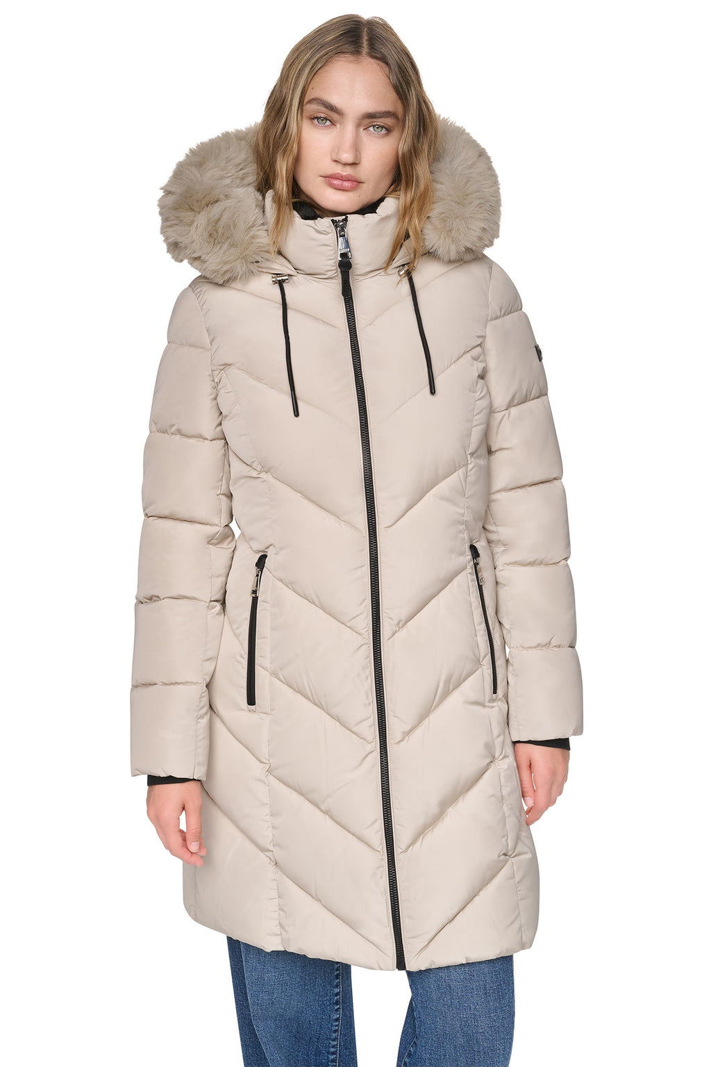WALKER WITH FAUX FUR LINED HOOD
