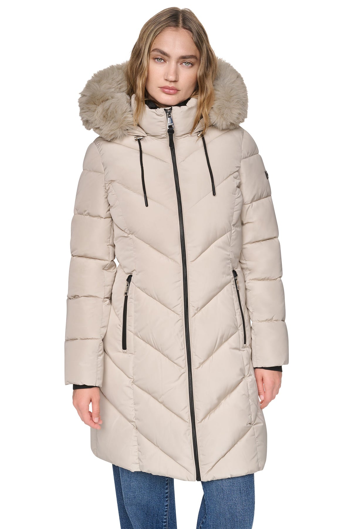 WALKER WITH FAUX FUR LINED HOOD