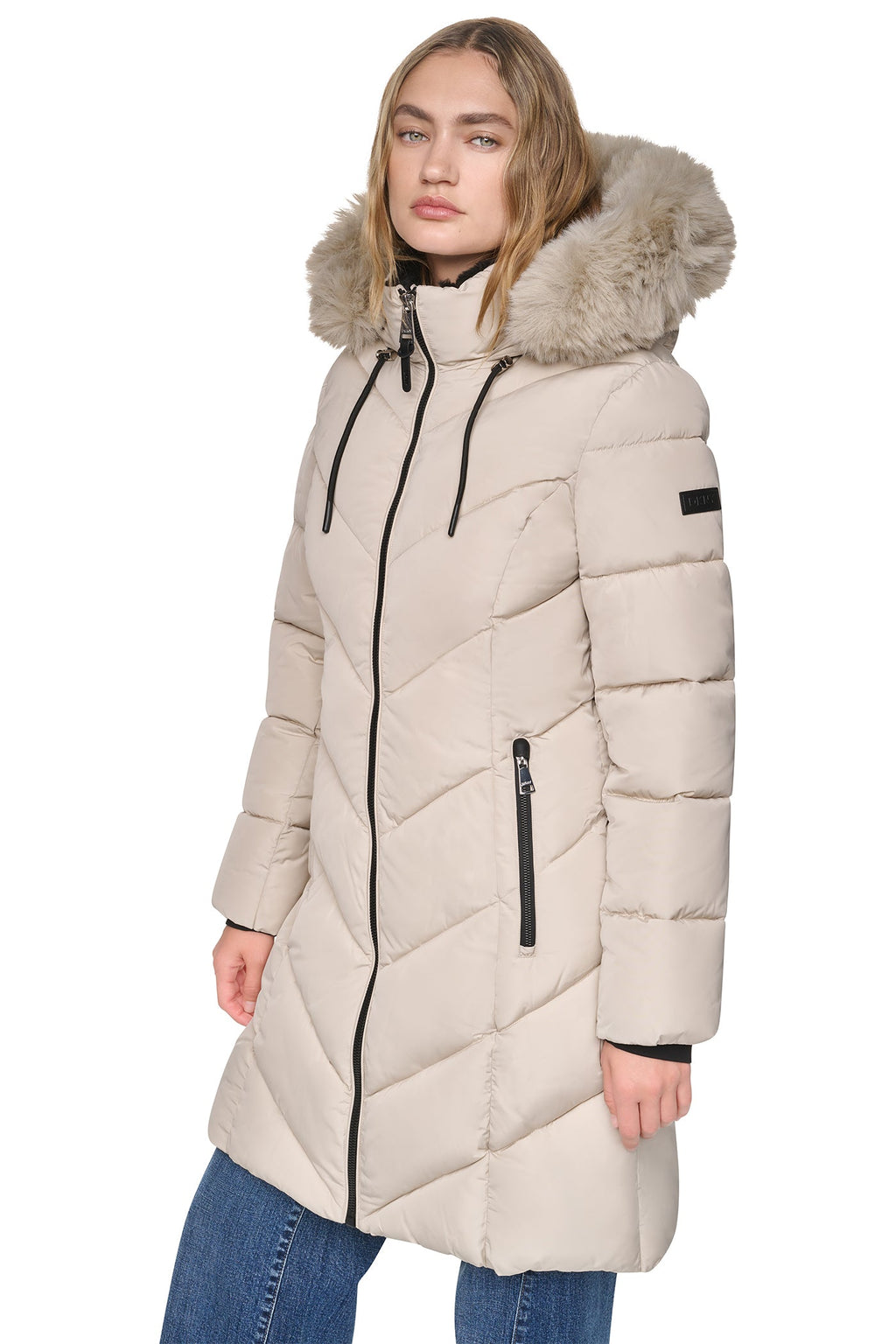 WALKER WITH FAUX FUR LINED HOOD