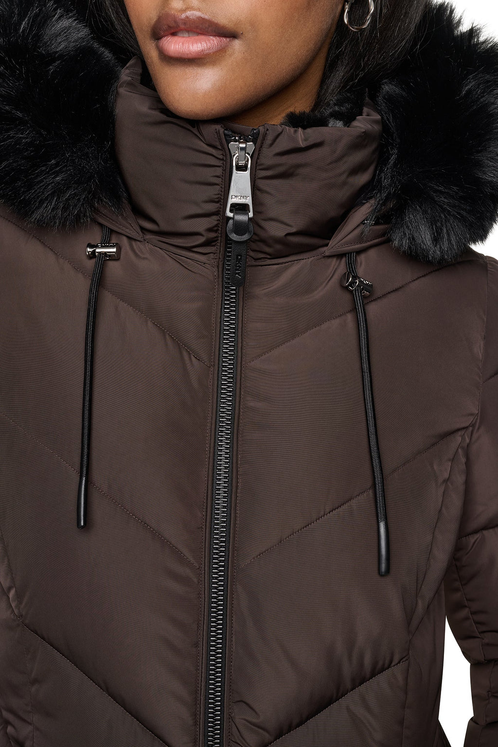 WALKER WITH FAUX FUR LINED HOOD