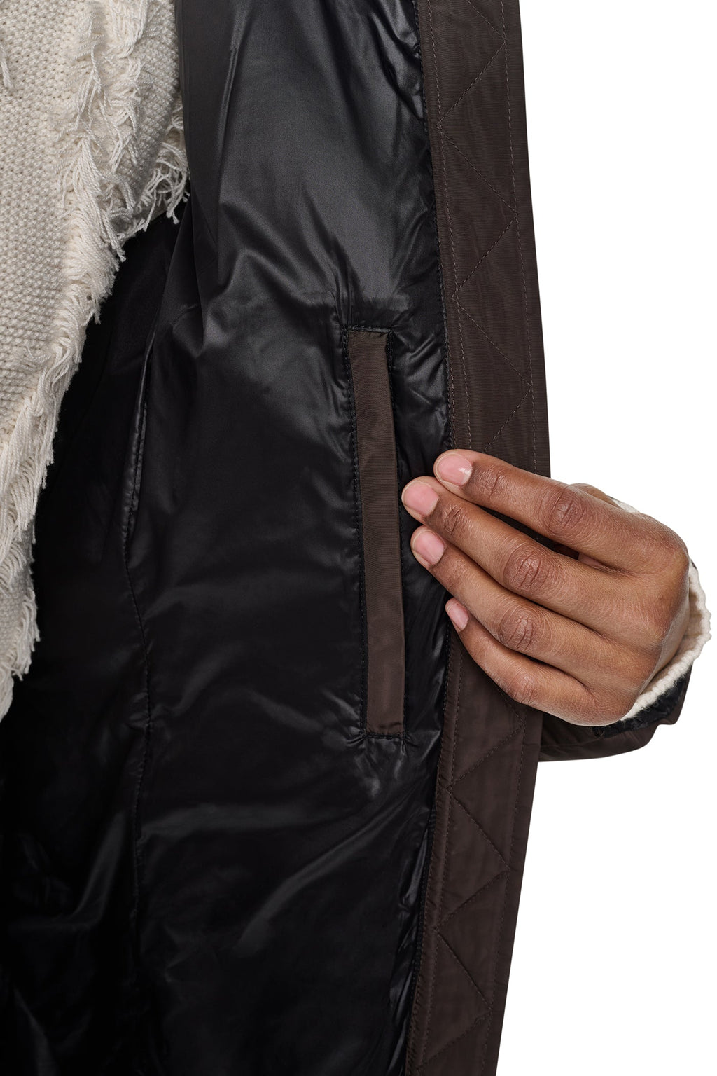 WALKER WITH FAUX FUR LINED HOOD