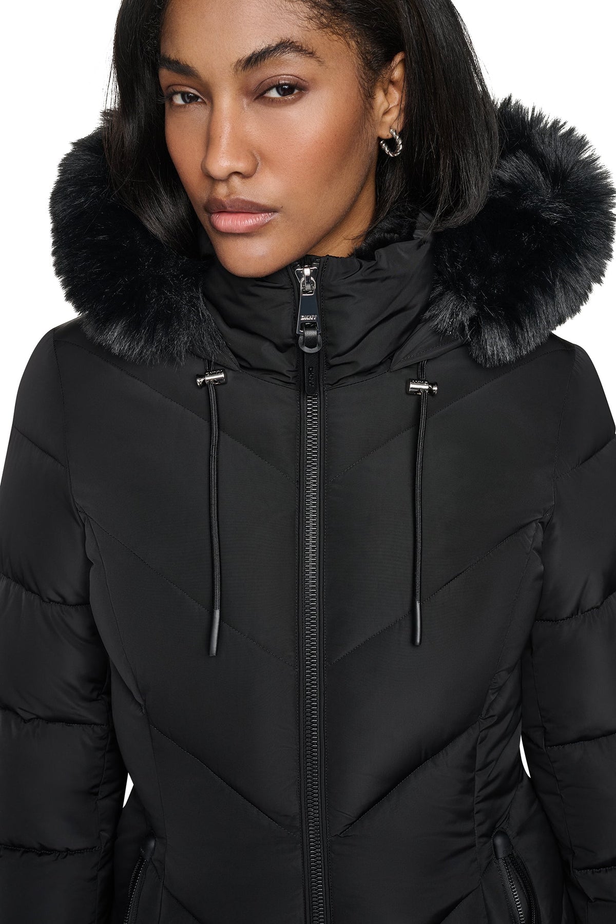 WALKER WITH FAUX FUR LINED HOOD