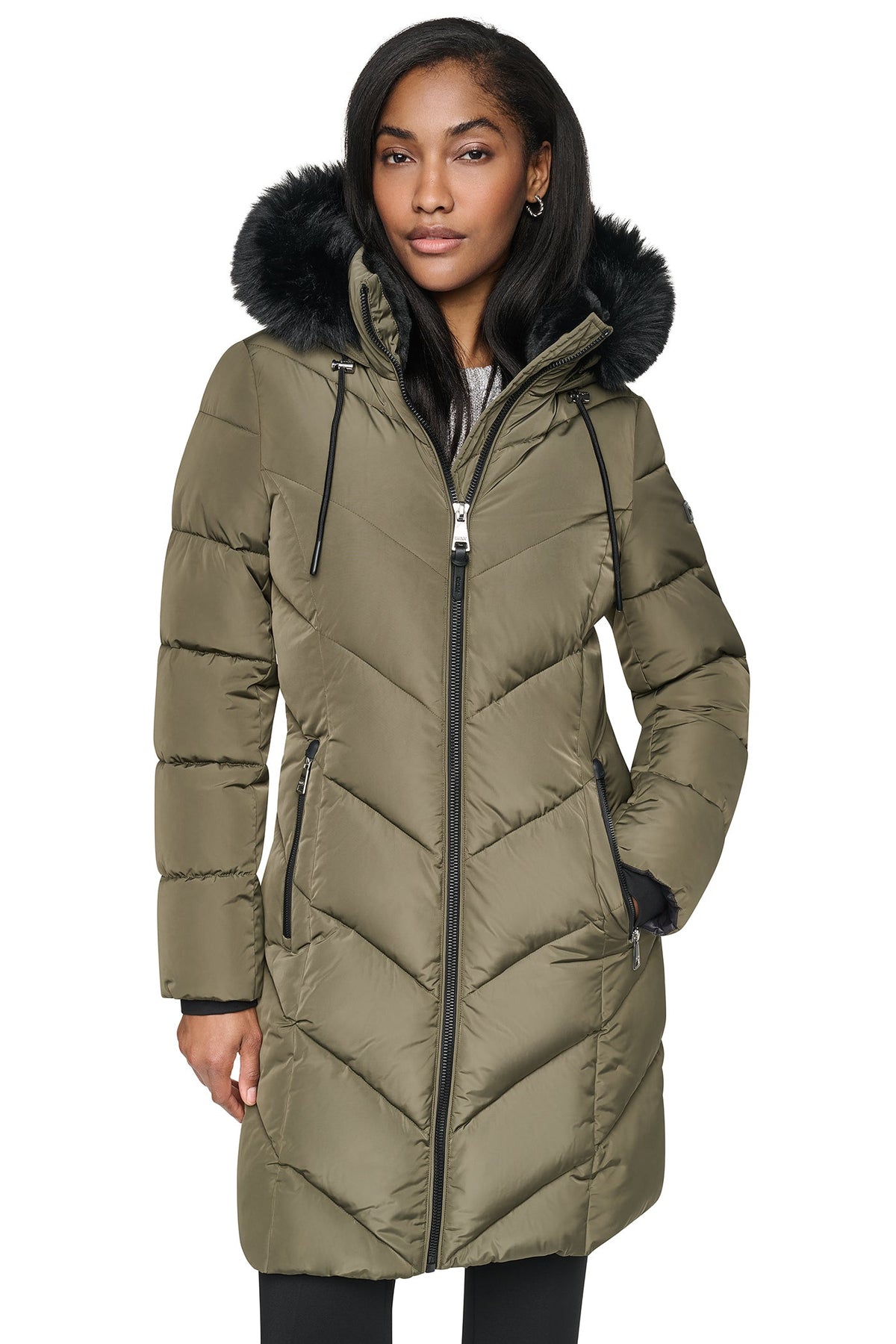 WALKER WITH FAUX FUR LINED HOOD