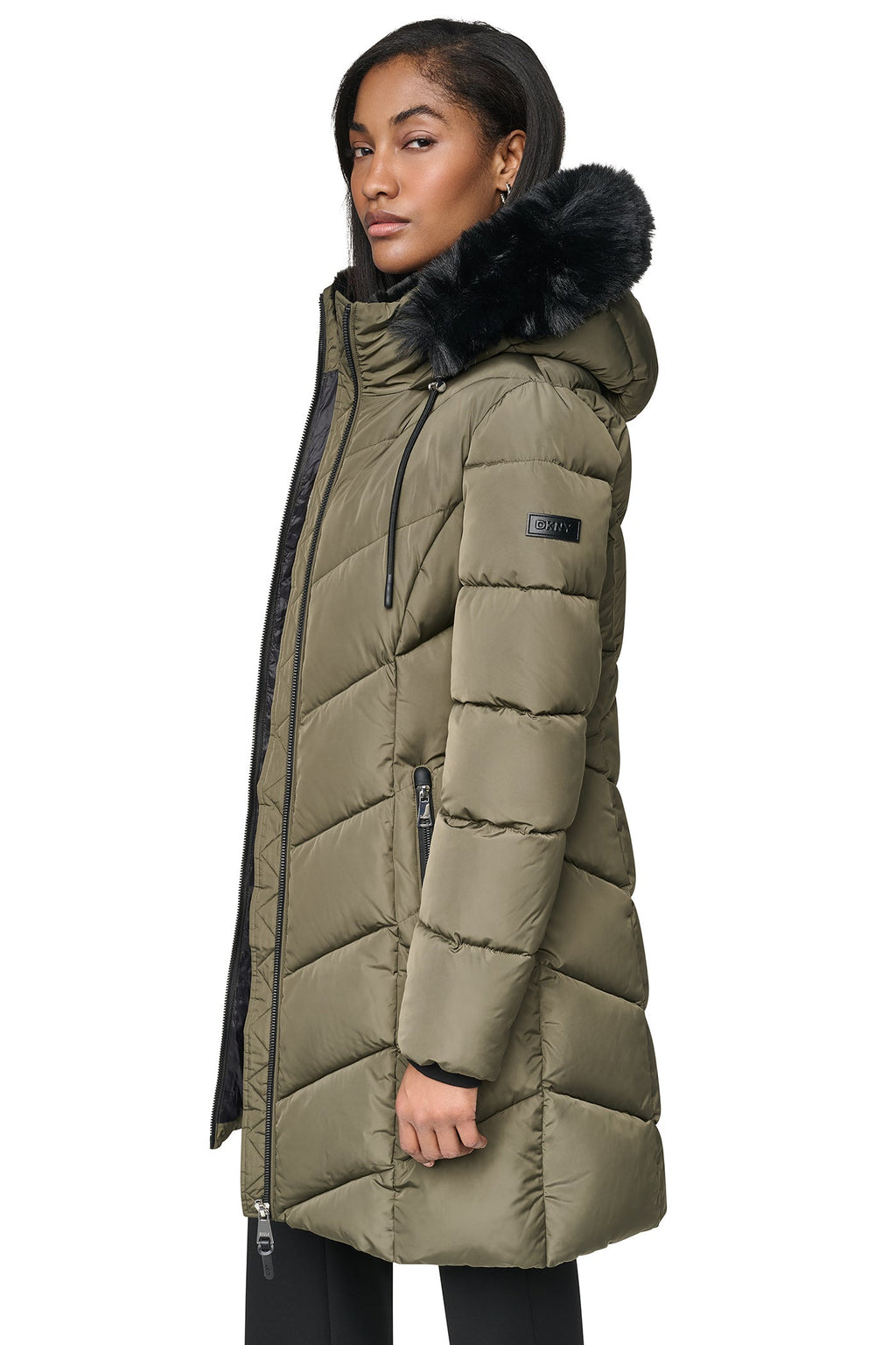 WALKER WITH FAUX FUR LINED HOOD