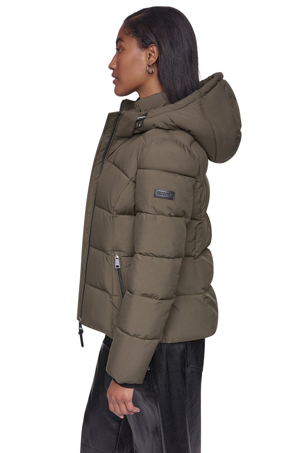STRETCH HOODED PUFFER JACKET