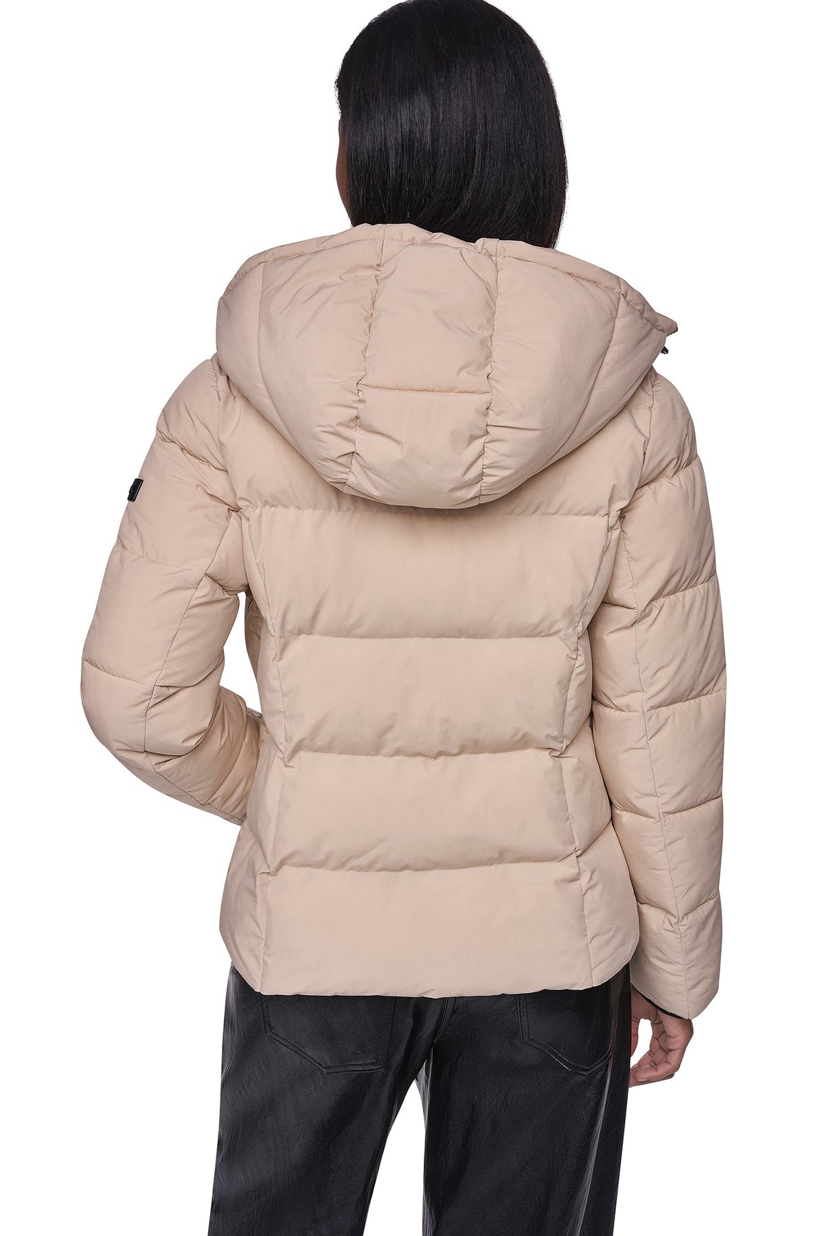 STRETCH HOODED PUFFER JACKET