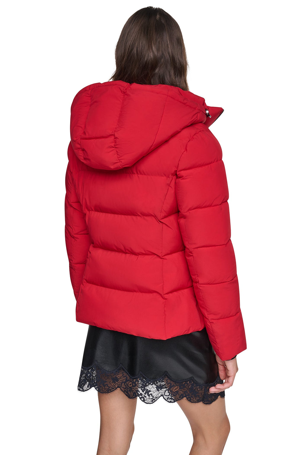 STRETCH HOODED PUFFER JACKET