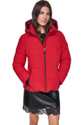 STRETCH HOODED PUFFER JACKET