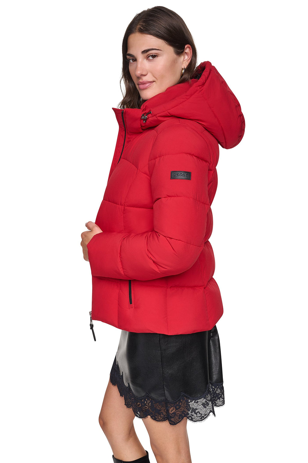 STRETCH HOODED PUFFER JACKET