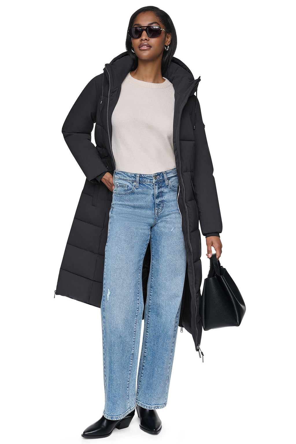 MAXI PUFFER WITH BELT
