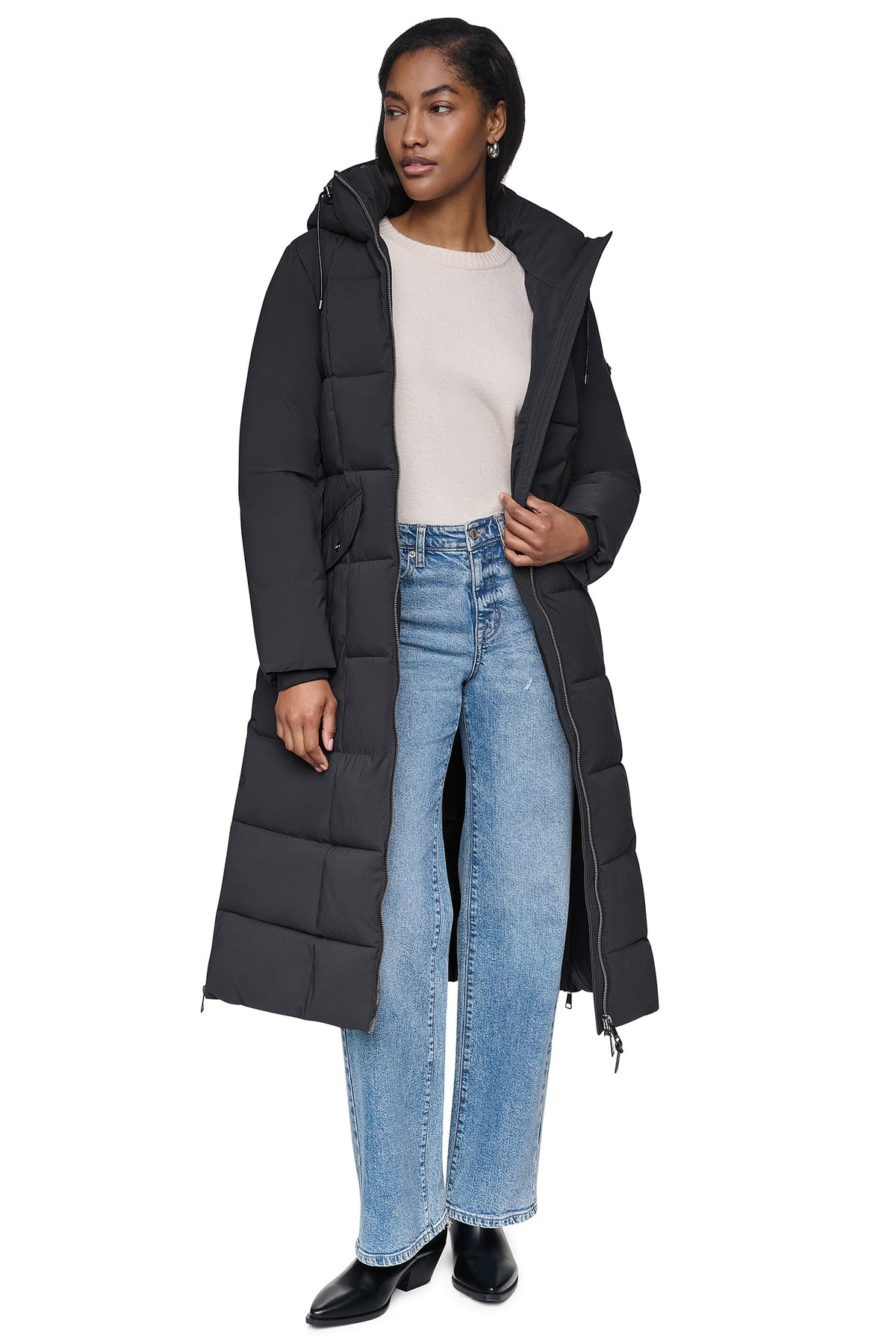 MAXI PUFFER WITH BELT