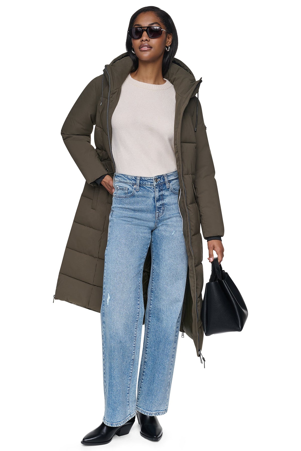 MAXI PUFFER WITH BELT