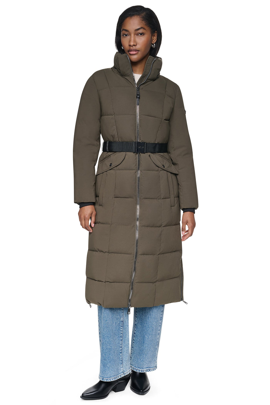 MAXI PUFFER WITH BELT