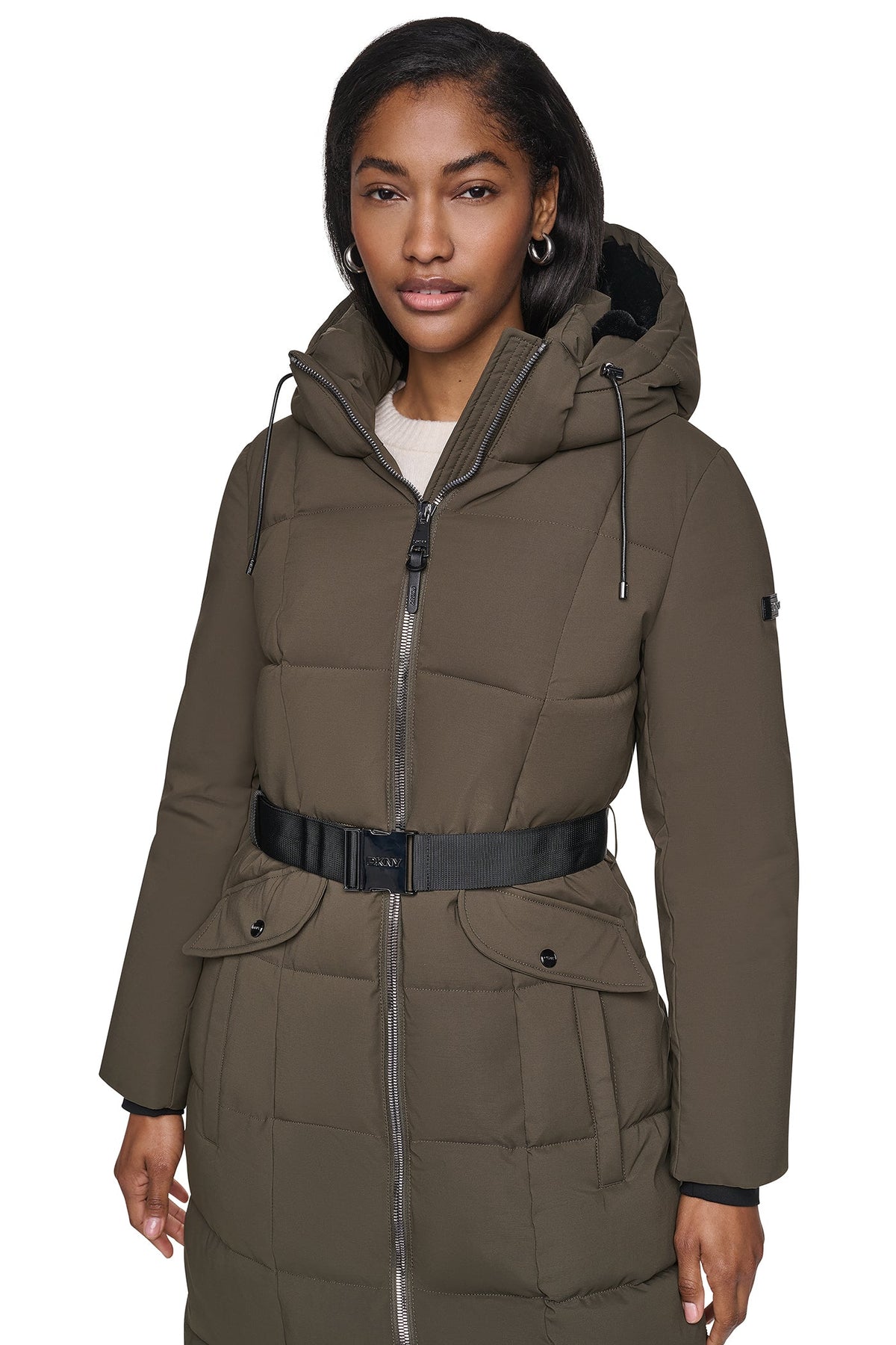 MAXI PUFFER WITH BELT