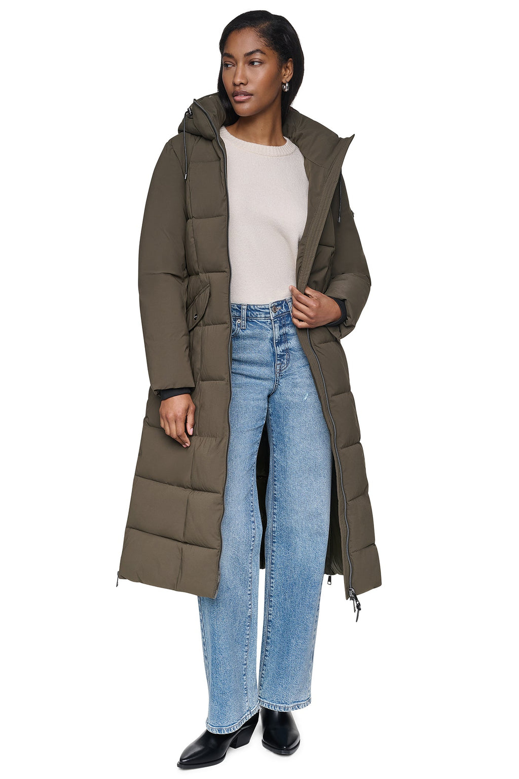 MAXI PUFFER WITH BELT