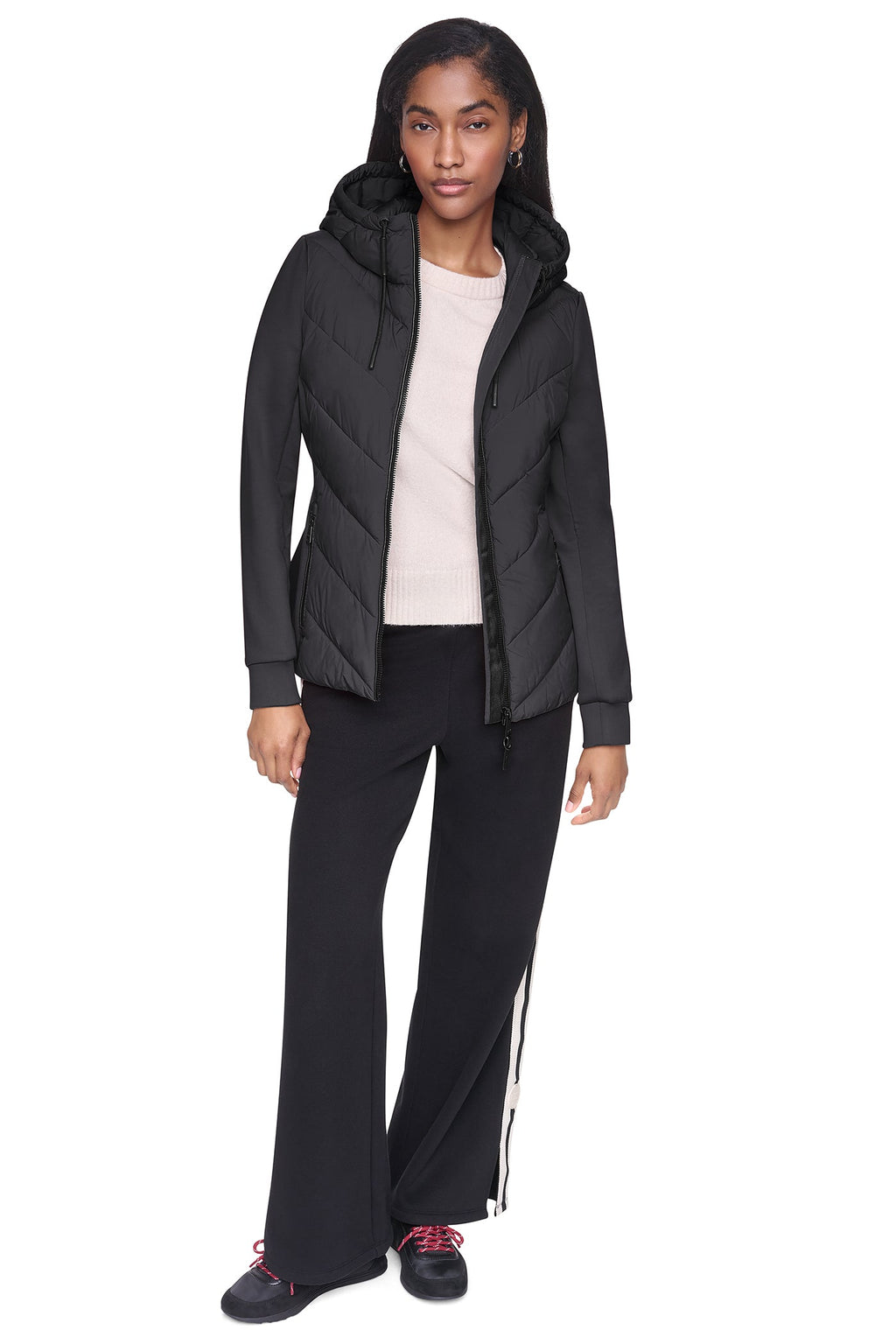 MIXED MEDIA PACKABLE JACKET
