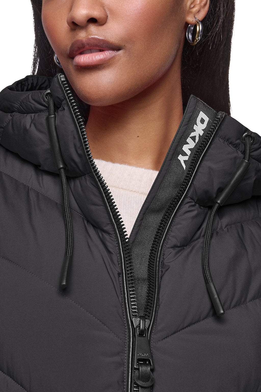MIXED MEDIA PACKABLE JACKET