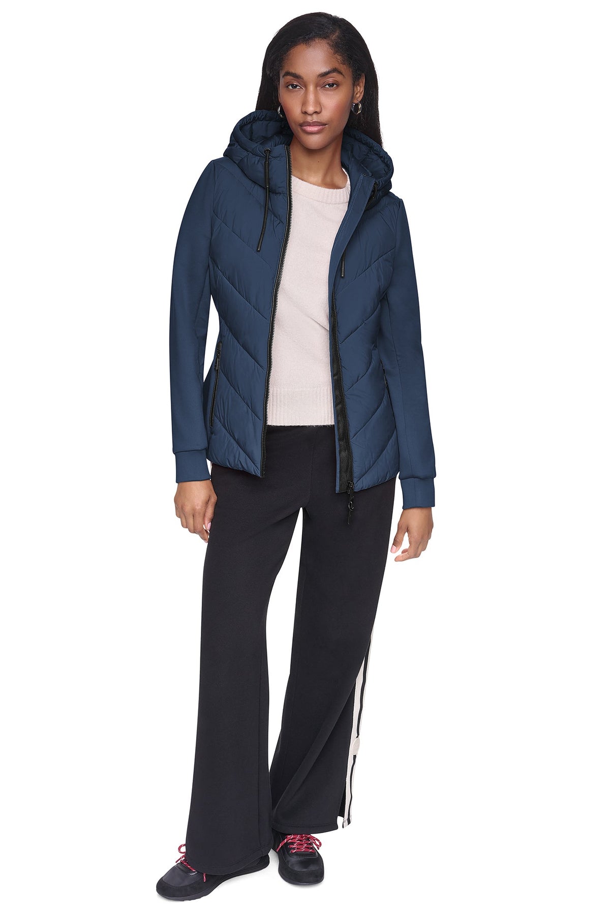 MIXED MEDIA PACKABLE JACKET