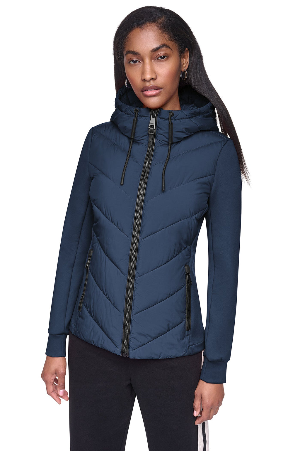 MIXED MEDIA PACKABLE JACKET