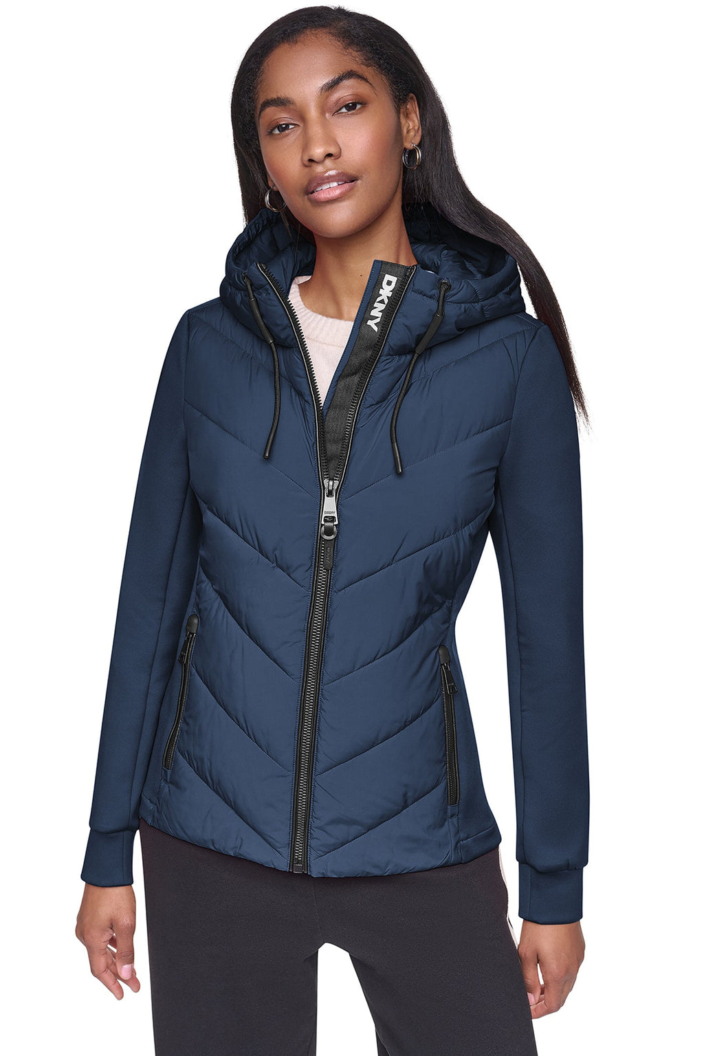 MIXED MEDIA PACKABLE JACKET