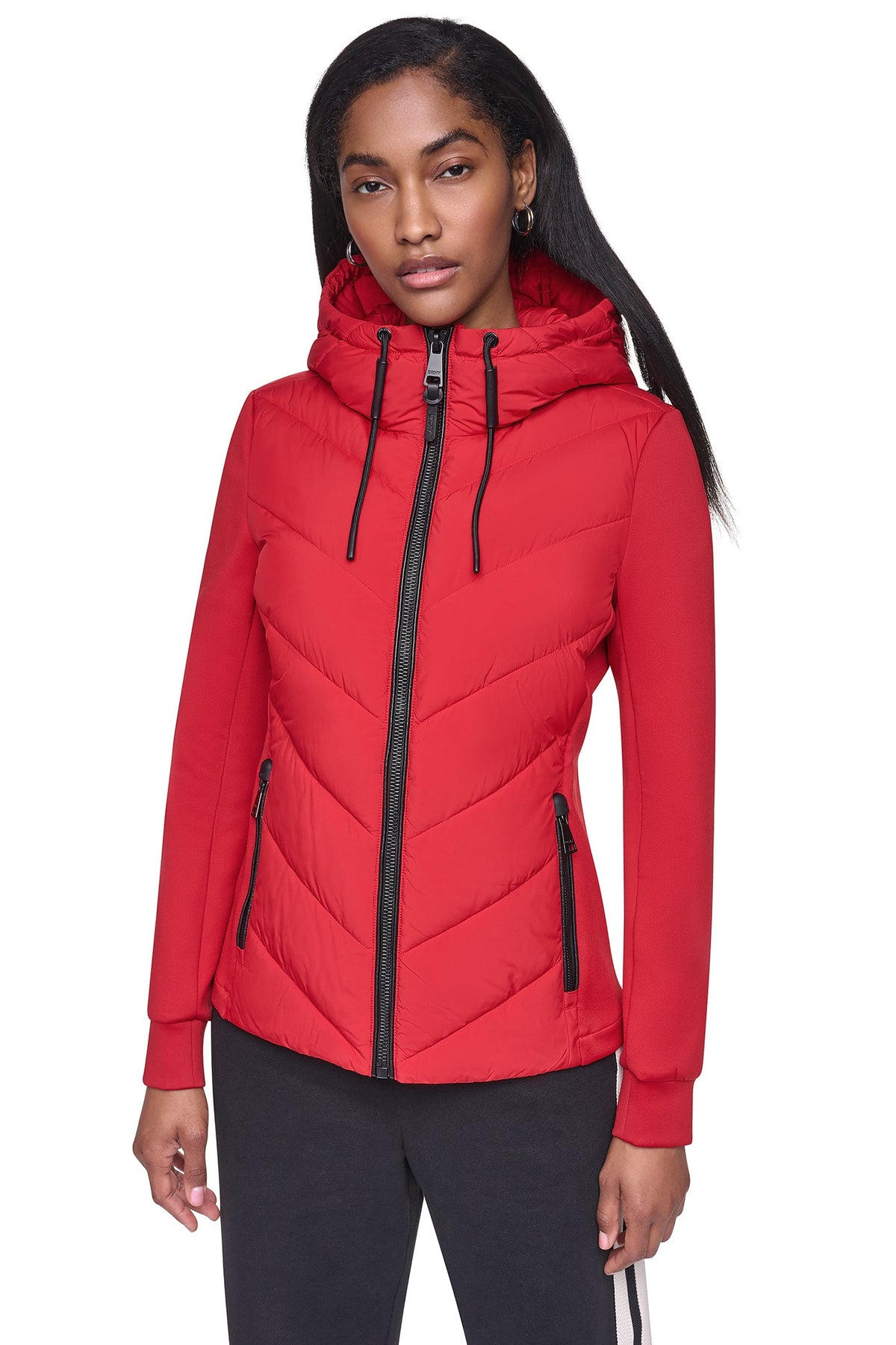 MIXED MEDIA PACKABLE JACKET