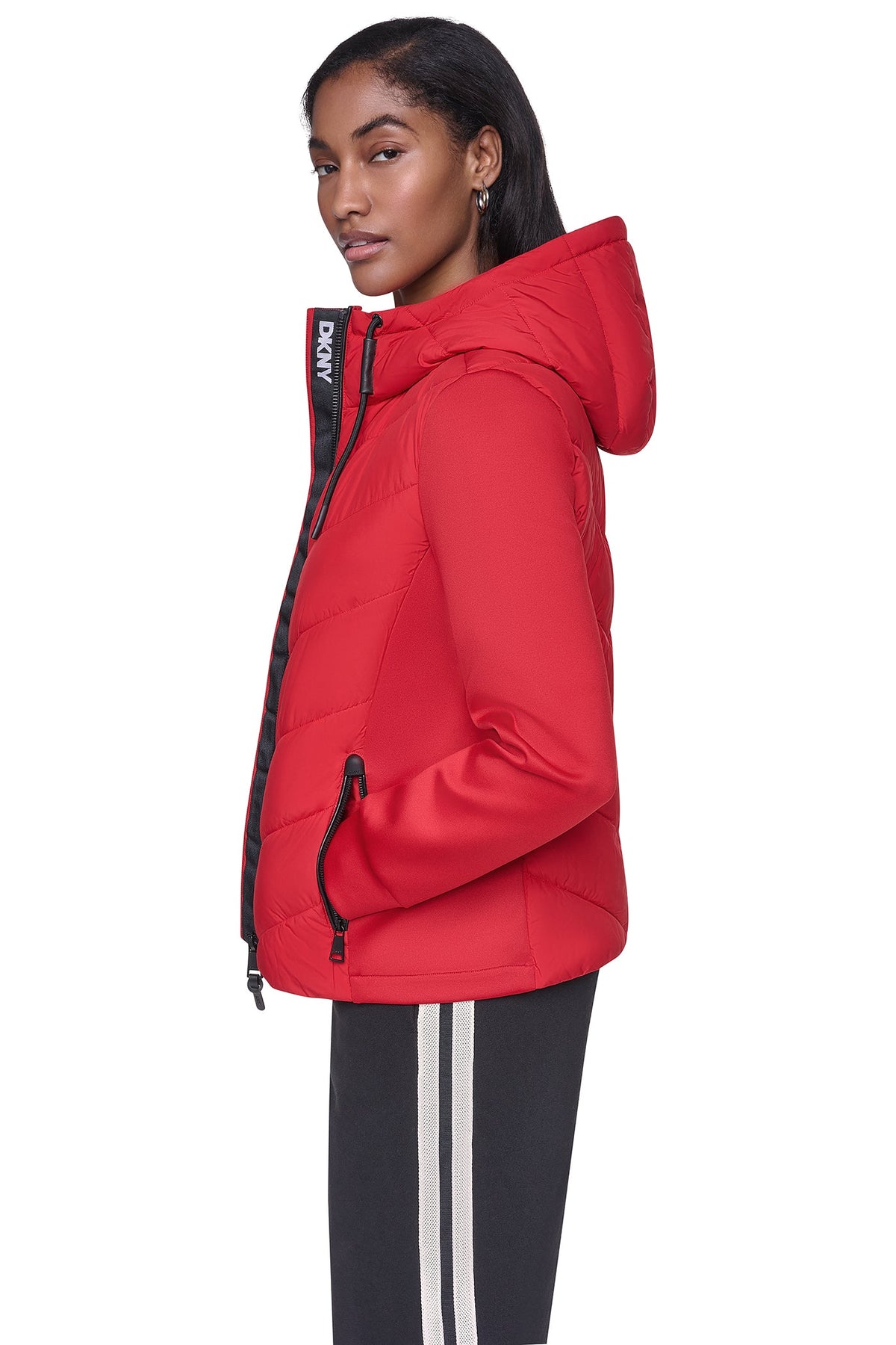 MIXED MEDIA PACKABLE JACKET