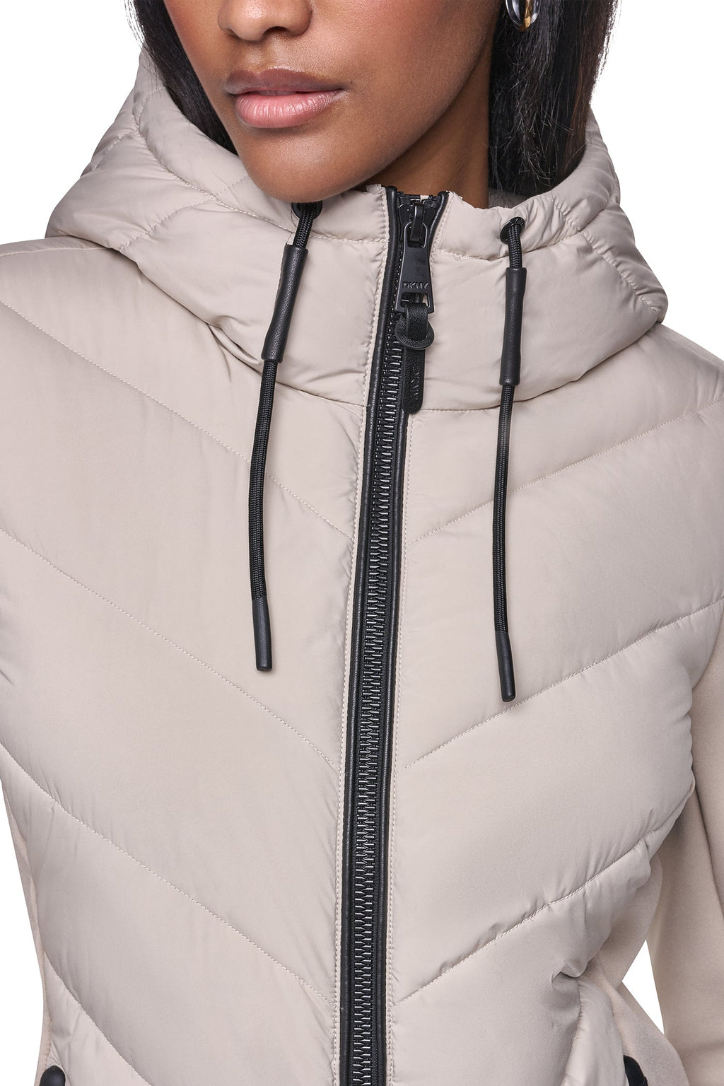 MIXED MEDIA PACKABLE JACKET