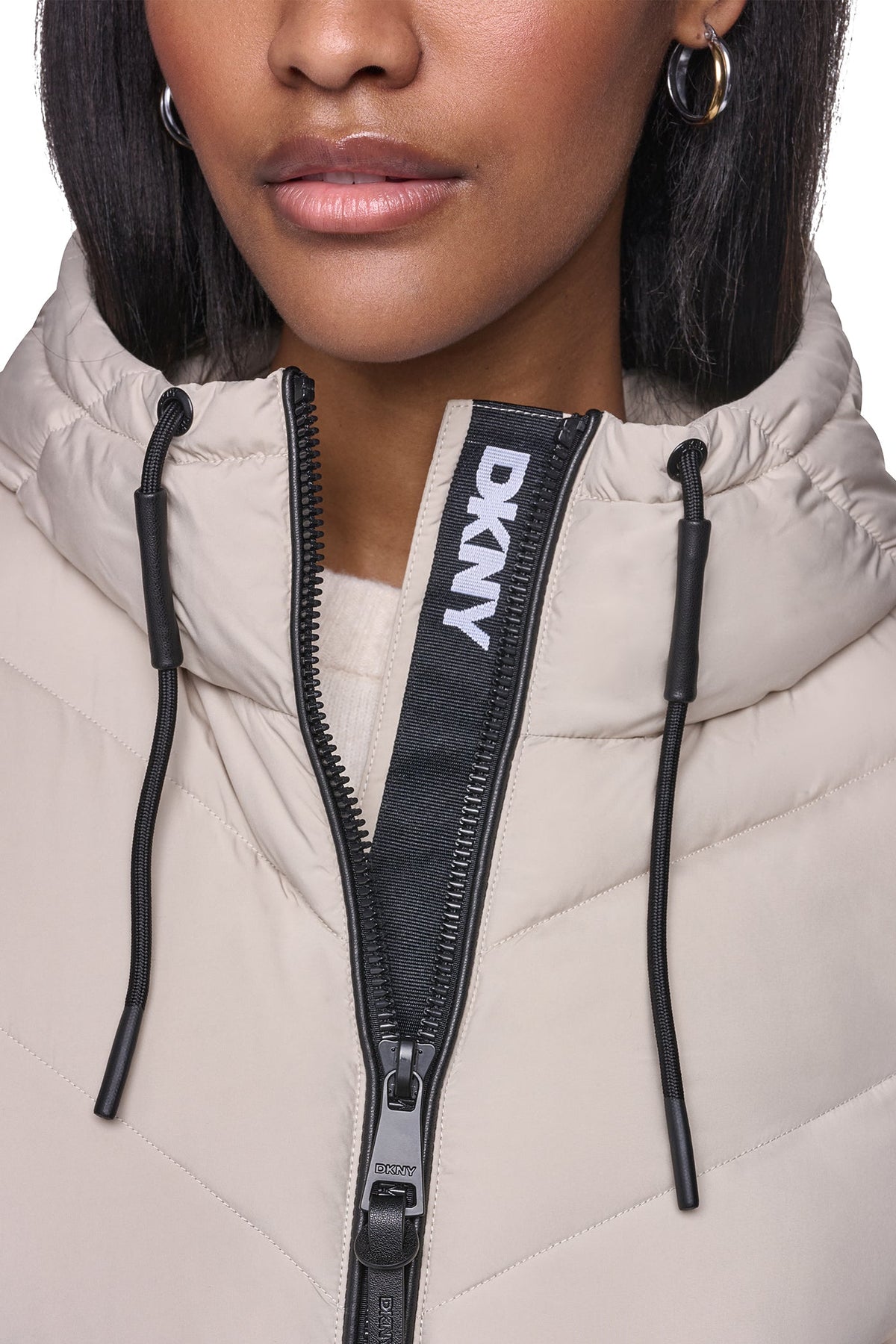 MIXED MEDIA PACKABLE JACKET