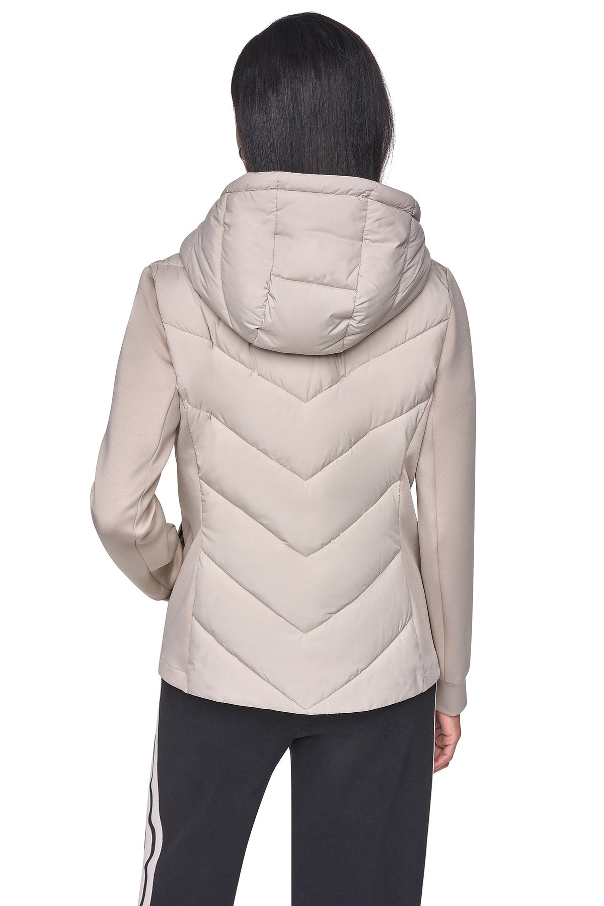 MIXED MEDIA PACKABLE JACKET