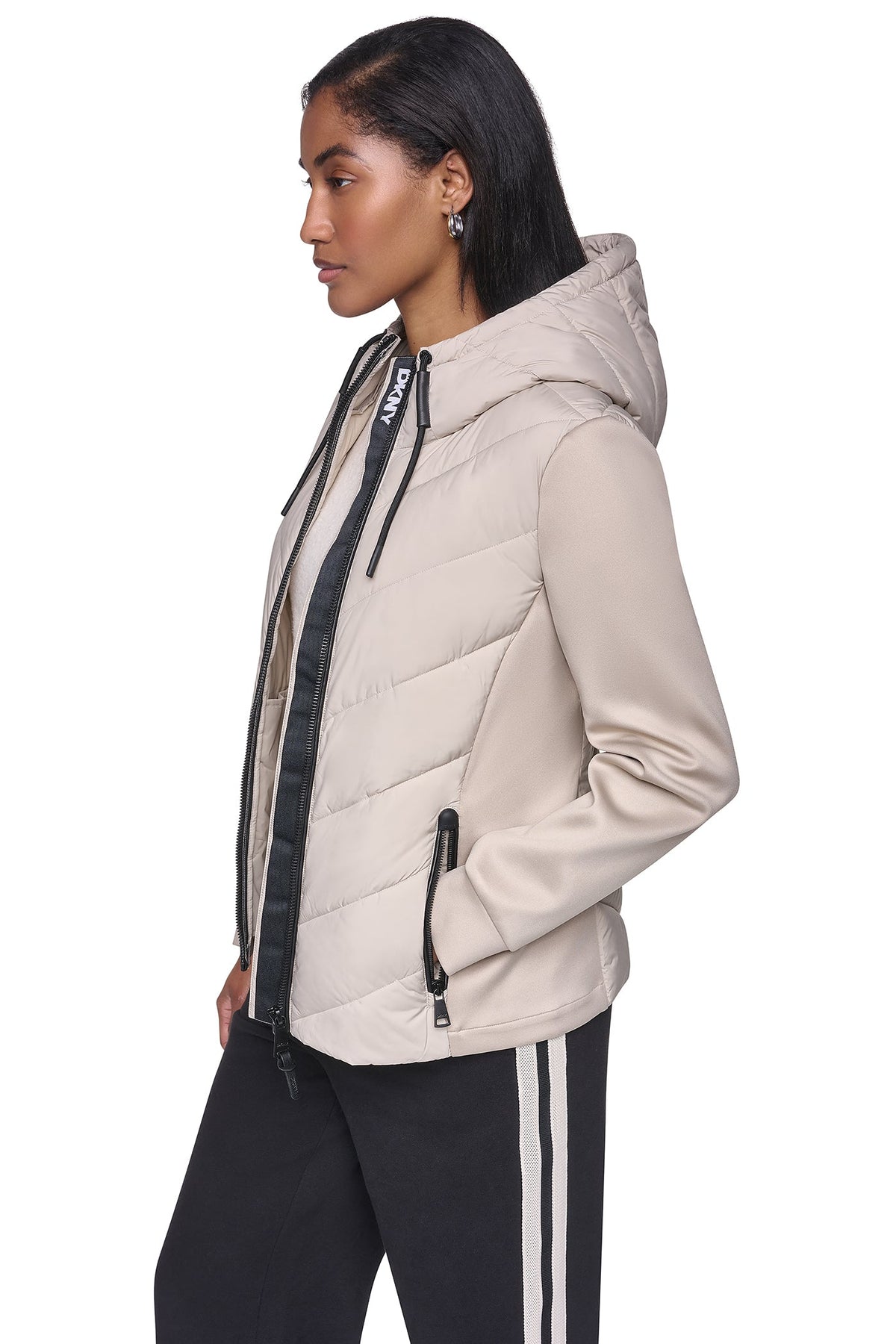 MIXED MEDIA PACKABLE JACKET