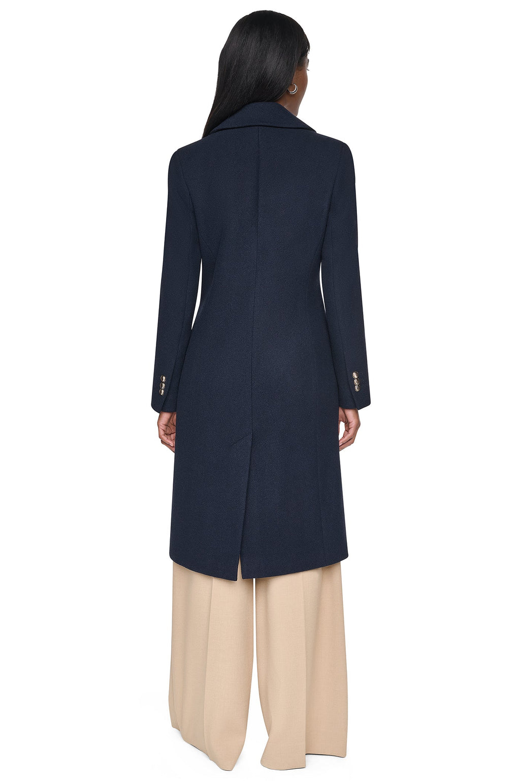 MILITARY TWILL WOOL COAT