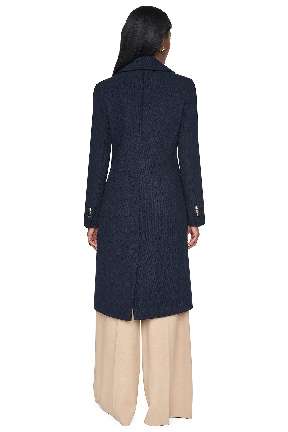 MILITARY TWILL WOOL COAT