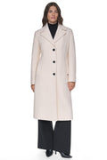 SINGLE BREASTED BOUCLÉ WOOL-BLEND COAT